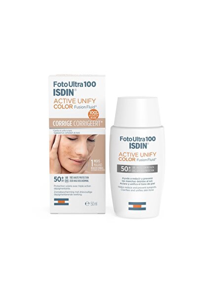 ISDIN سائل فوتو ألترا 100 النشط الموحد للون البشرة بعامل حماية من الشمس 50+ 5...