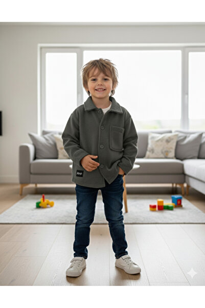 ERDEM KIDS Cămașă pentru băieți și fete, unisex, din bumbac, ocazională, de iarnă, din lână