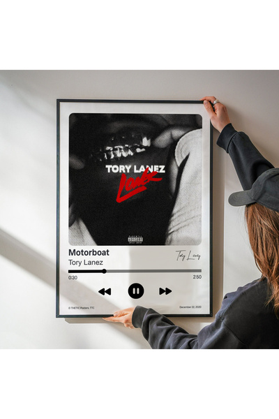 Thetic Tory Lanez - Motorboat Single Collection Premium Spotify Poster - Song Poster!