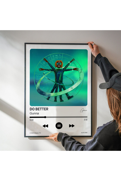 Thetic Gunna - Do Better Single Collection Premium Spotify Poster - Song Poster!