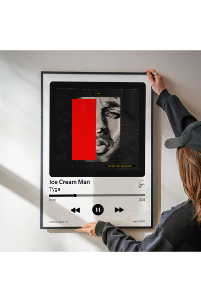 Thetic Tyga - Ice Cream Man Single Collection Premium Spotify Poster - Song Poster!