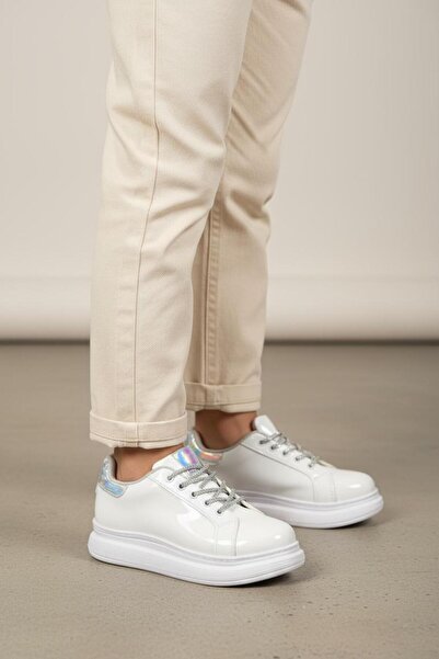 Görkem bebe ayakkabı ve tekstil Girl's Glitter Lace-Up Sneaker