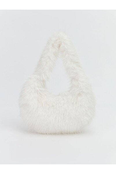 LC Waikiki Lcw Accessories Women's Baguette Bag with Fur