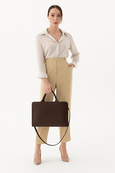 Tandi Bags Matsima Shoulder and Briefcase Brown