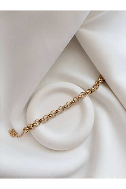 Minne Jewelry-Accessory Çelik İç İçe Geçmeli Halka Zincir Bileklik -Çelik Bil...