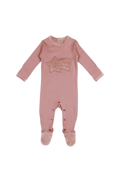 Lovedbaby Baby bodysuit 100% cotton, Velveteen Mauve, NB-9 months