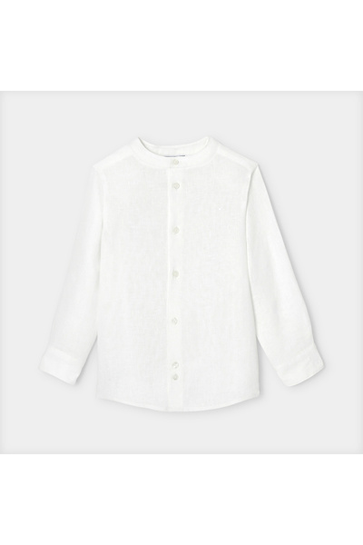jacadi Boy's Button Collar Linen Shirt