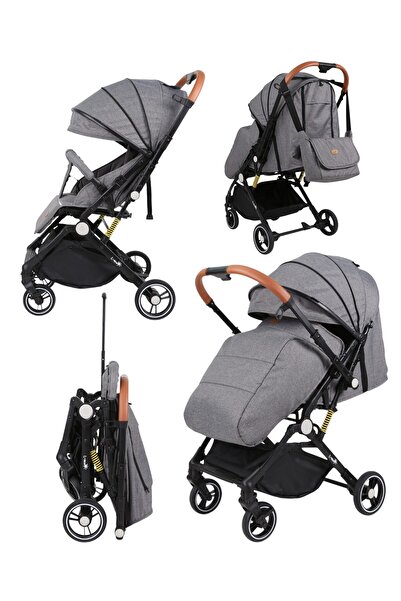 L-Sun Children's Sports Stroller, Folding Trolley, Adjustable Backrest with Sleeping Position, Cover and Bag
