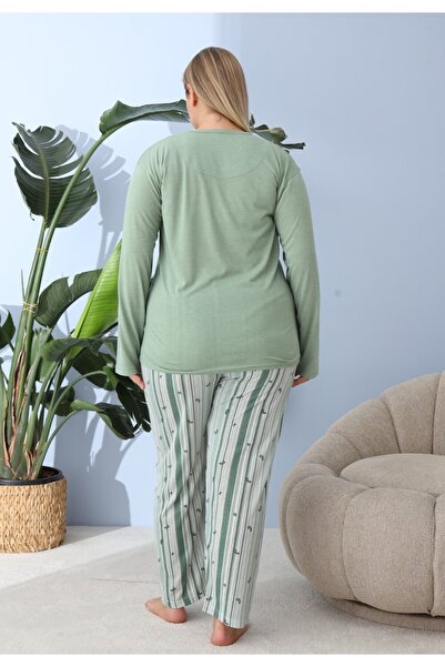 TOSKI Women's big size green pajamas