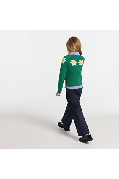 jacadi Girls' Cashmere Blend Wool Cardigan