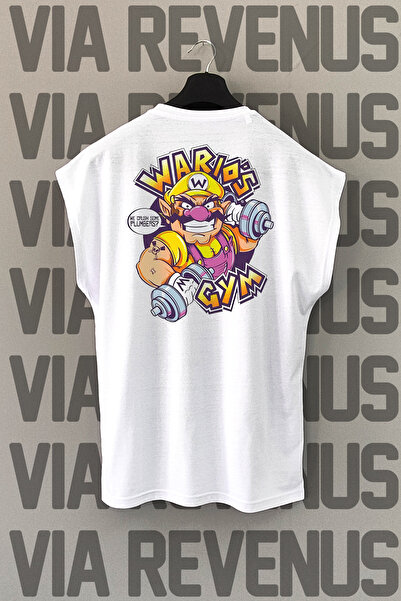 Vordevia Gym Back Printed Zero Sleeve Crew Neck Sports Tshirt