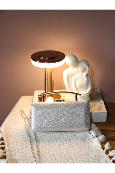 Alvora Women's Silver and Gold Color Sparkling Chain Strap Evening Dress Even...