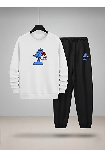 LORVEX Детска суитшърт - Комплект спортен екип с велосипедна яка ROMANTIC MOU...