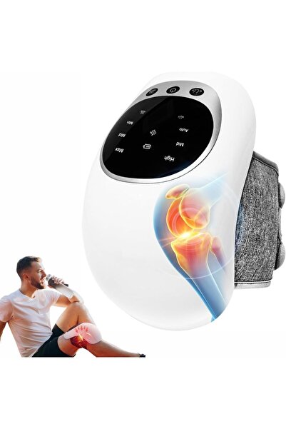 BORTONY جهاز تدليك الركبة بالحرارة والاهتزاز، لاسلكي، شاشة لمس LED، درجة حرار...