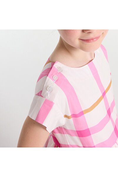 jacadi Girls' Plaid Patterned Poplin Dress