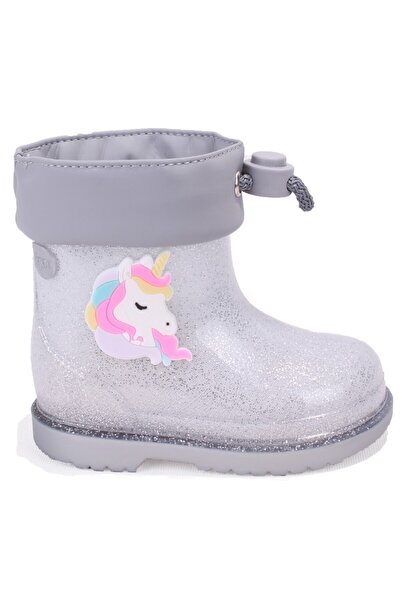 IGOR W10339 Bimbi Unicornio Silver Orthopedic Girls' Rain Boots