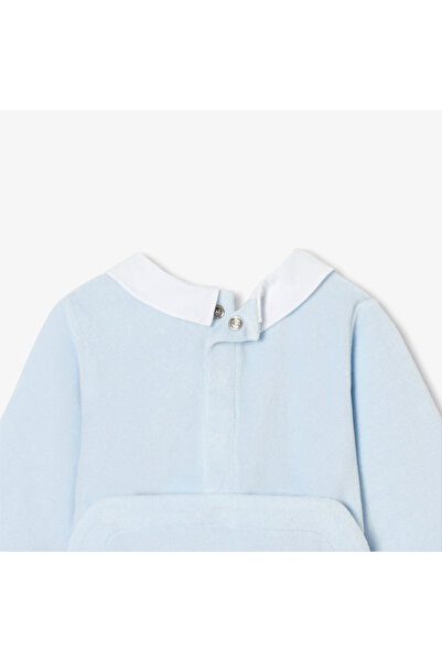 jacadi Newborn Baby Boy Poplin Collar Velvet Jumpsuit