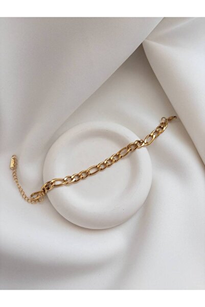 Minne Jewelry-Accessory سوار سلسلة فيجارو من الفولاذ - سوار سلسلة فيجارو ذهبي...