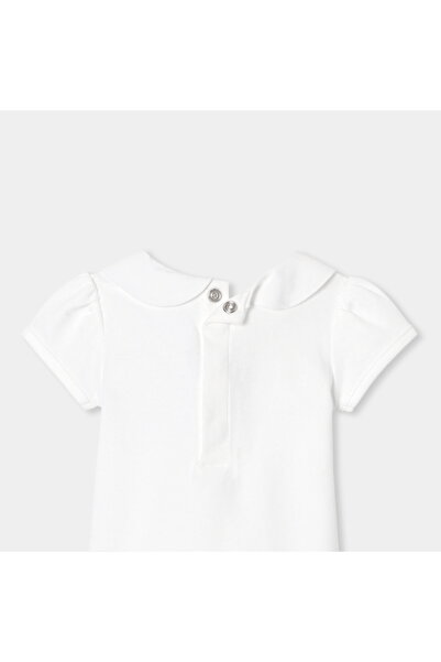 jacadi Newborn Baby Girl Balloon Sleeve Bodysuit