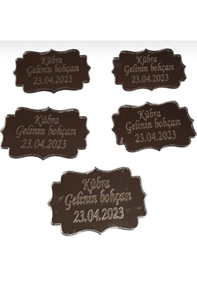 GÜVEN Pleksi Lazer Kesim Tırtık Kenar Bohça Yazıları 30 ADET