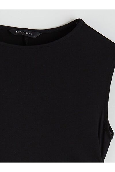 LC Waikiki Lcw Vision Crew Neck Shirred Dress