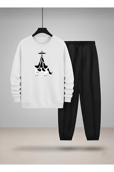 LORVEX Îmbrăcăminte pentru copii tricou - Set de trening cu guler rotund, imp...