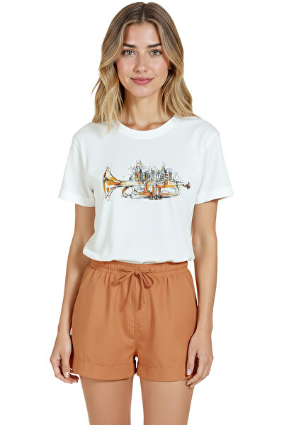 Color Luxe Women's White Relaxed Fit 100% Cotton T-Shirt – Trumpet & City Sil...