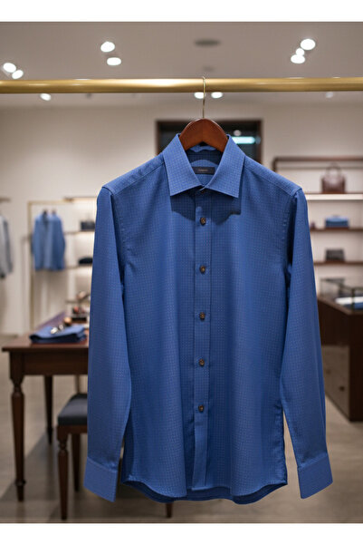 YusGos Long Sleeve Cotton Easy Iron Crisp Pattern Regular Fit Premium Men's Shirt