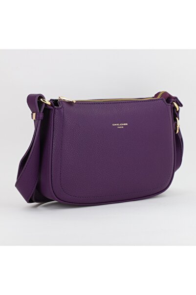 David Jones Geanta dama casual de umar din piele Mov cu un compartiment BS6708CM2307125