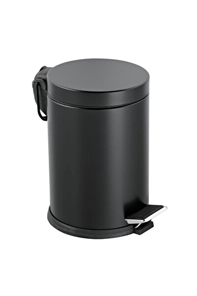 Zethome Stainless Steel Lid Bathroom Trash Can Office Trash Can 3 Lt Black