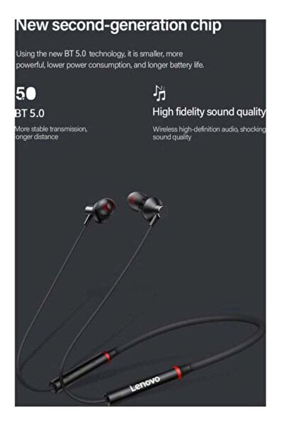 Generic Lenovo HE05X Hanging Headphone Black