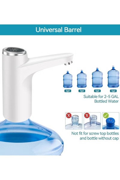 KRAWN Drinking Water Pump Portable USB Charging Electric Bottle Pump Multipurpose Dispenser for Home