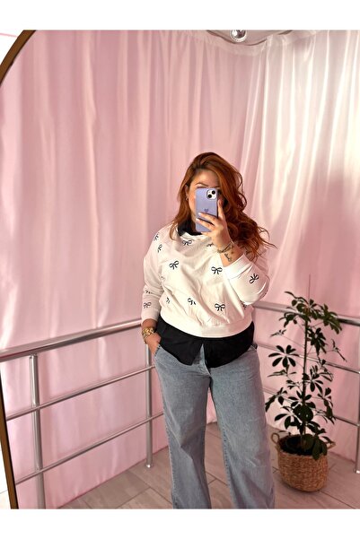 Fiyonk Nakışlı Sweatshirt