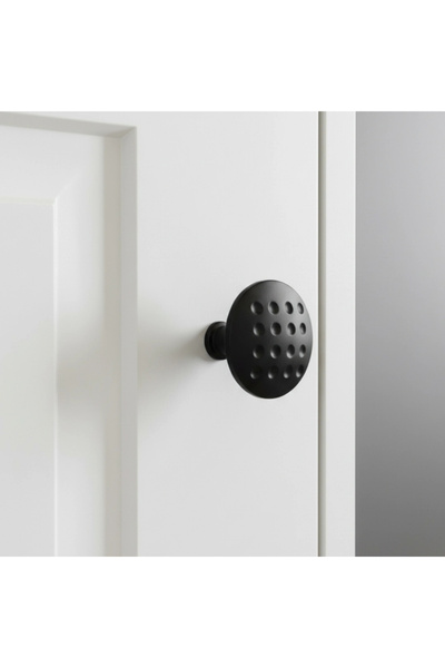 CAN METAL Mâner de ușă pentru dulap cu buton punctat, mâner circular din meta...