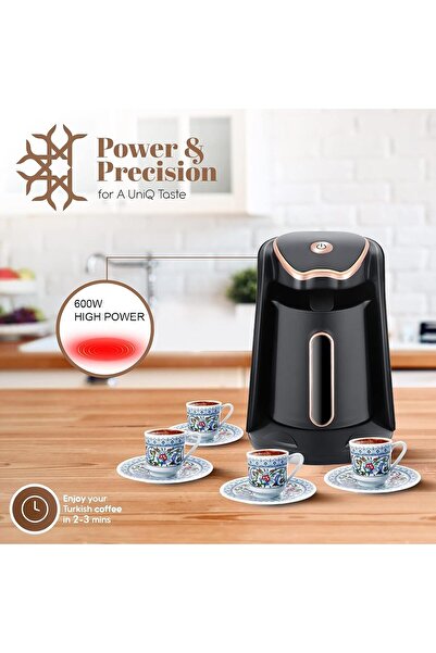 Bonjour Turkish Coffee Maker Electric Coffee Pot, Automatic, 300ml, Black