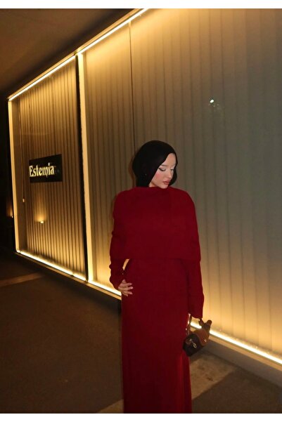 FASHION Pançolu 2 Parça Triko Elbise