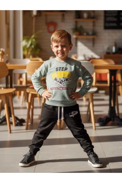 Zekids Boy's Cotton Step Out Printed Tracksuit Set