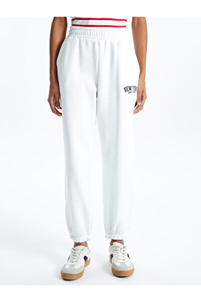 LC Waikiki Women's Thick Jogger Sweatpants with Elastic Waist Print