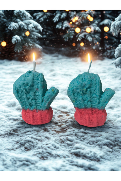 Winter Mittens El Yapımı Dekoratif Mum – Premium Kış Koleksiyonu