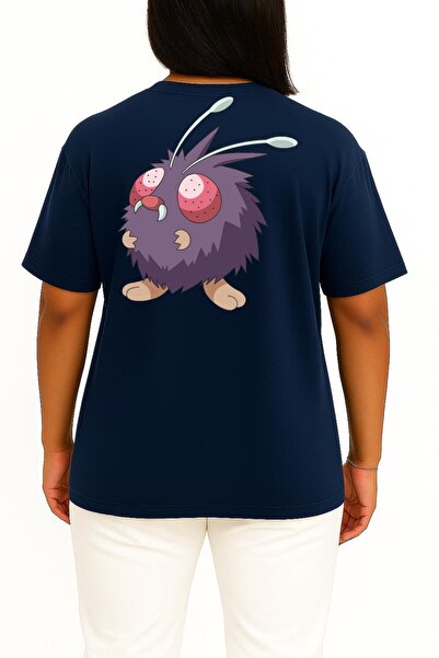 Bahriyeli Collection Oversized Venonat Unisex T-Shirt with Pocket and Back Design
