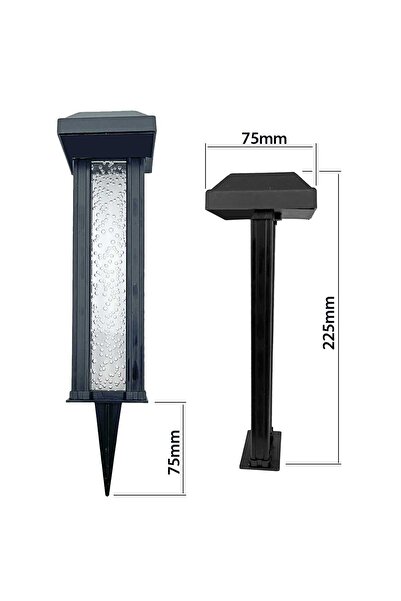 Benson Solar garden lamp Benson, black color, 7.5x7.5x30.5 cm