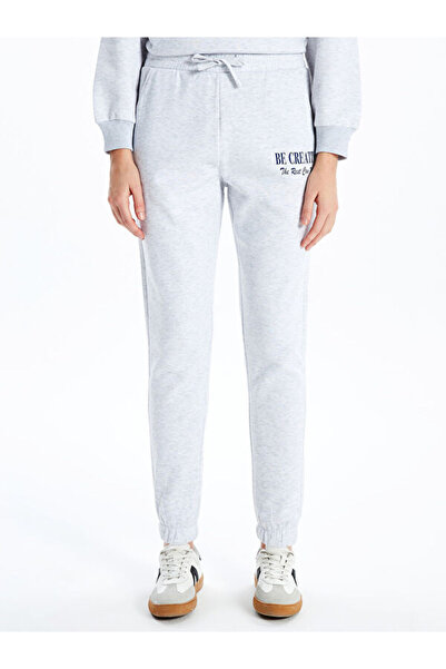 LC Waikiki Women's Thick Jogger Sweatpants with Elastic Waist Print