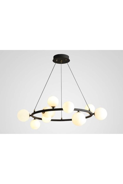 LaKasa Royal Globe Chandelier Black 12xG9