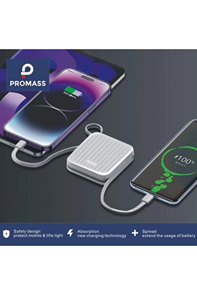 Promass Portable charger from a certain brand with a capacity of 10000 mAh