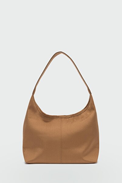 Tandi Bags Bery Stone Suede Shoulder Bag Camel