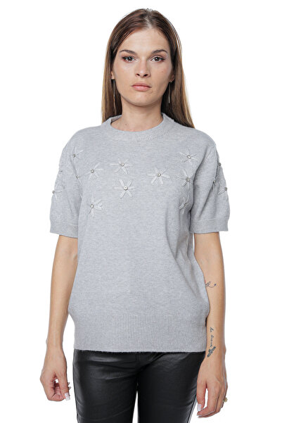 Jolenttine Shine sweater with cashmere and wool, gray