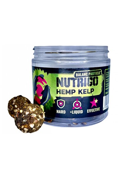 LK Baits Boilies with Nutrigo Liquid Core, Hemp and Algae, 200ml, 20mm