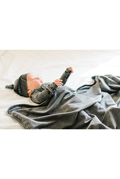 Lovedbaby Baby blanket made of imitation denim, Black, One size