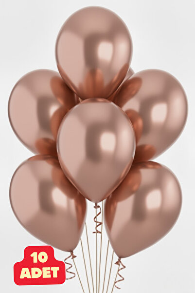 Baloncu Nene 10 قطع من بالونات الاحتفال باللون الذهبي الوردي اللامع لتزيين وم...