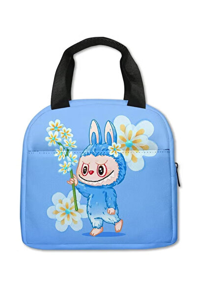 Generica حقيبة غداء حقيبة يد كرتونية حقيبة غداء للطلاب حقيبة طعام معزولة برقا...